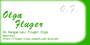 olga fluger business card
